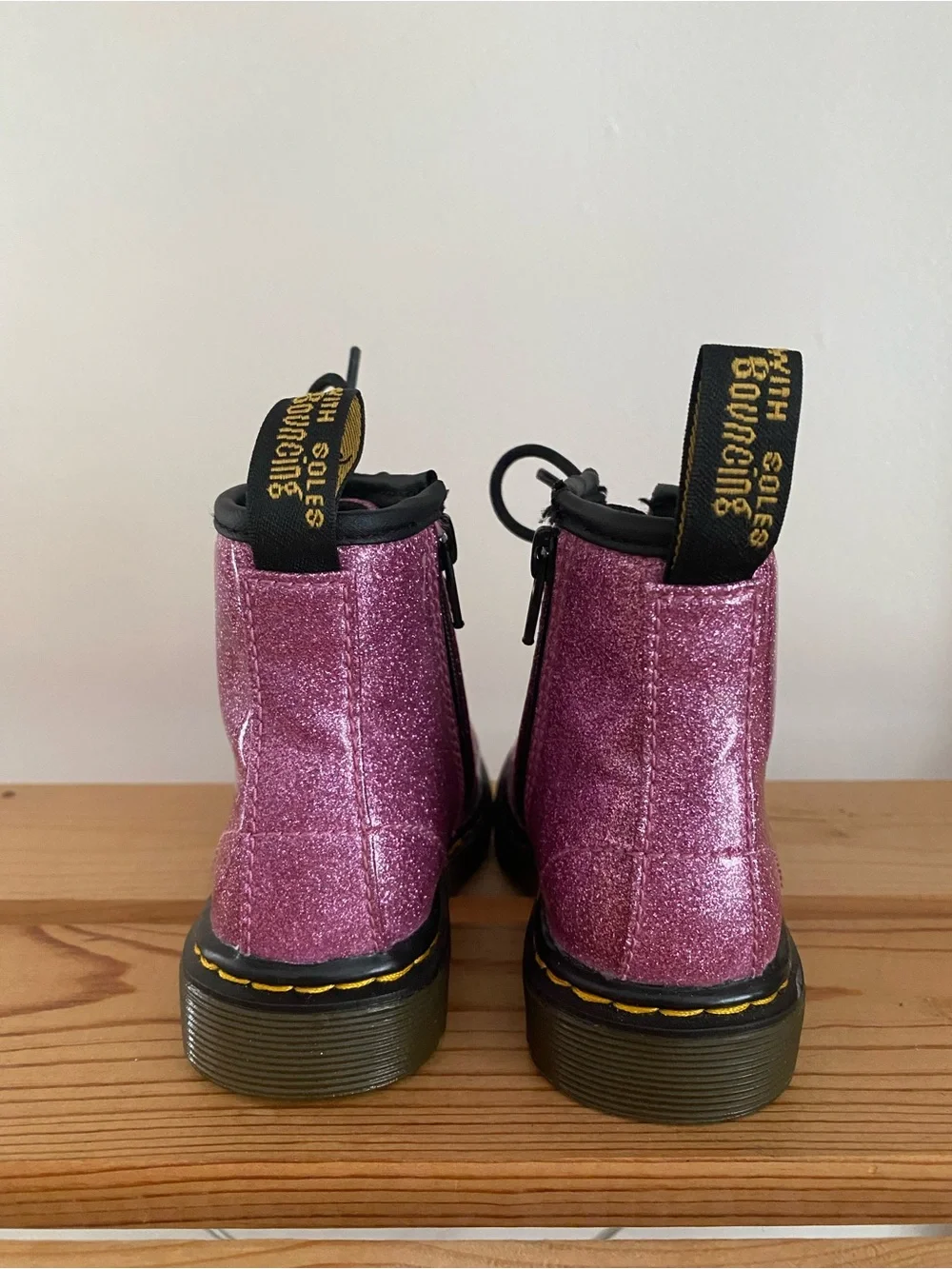 Dr. Martens Doc Martens Pink Glitter 1460 Boots 7 Girls